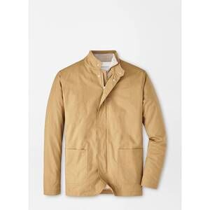NEW PETER MILLAR men's mayfair zip blazer in summer dune